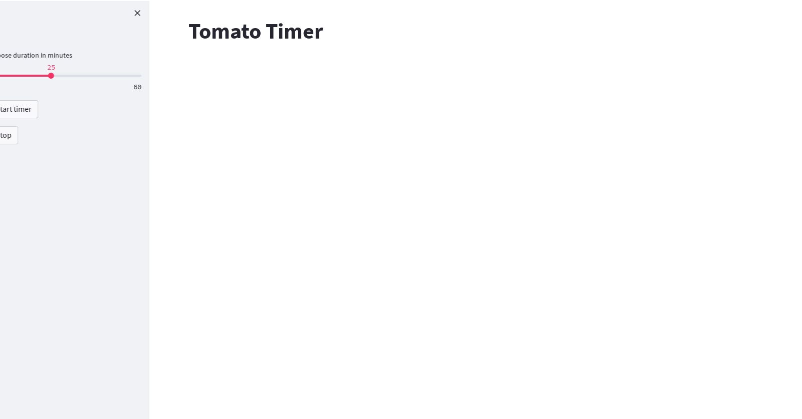 a tomato timer app with cookie manager