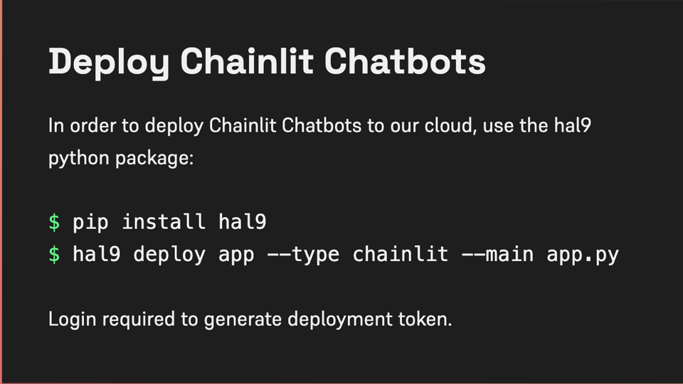 Deploy Chainlit